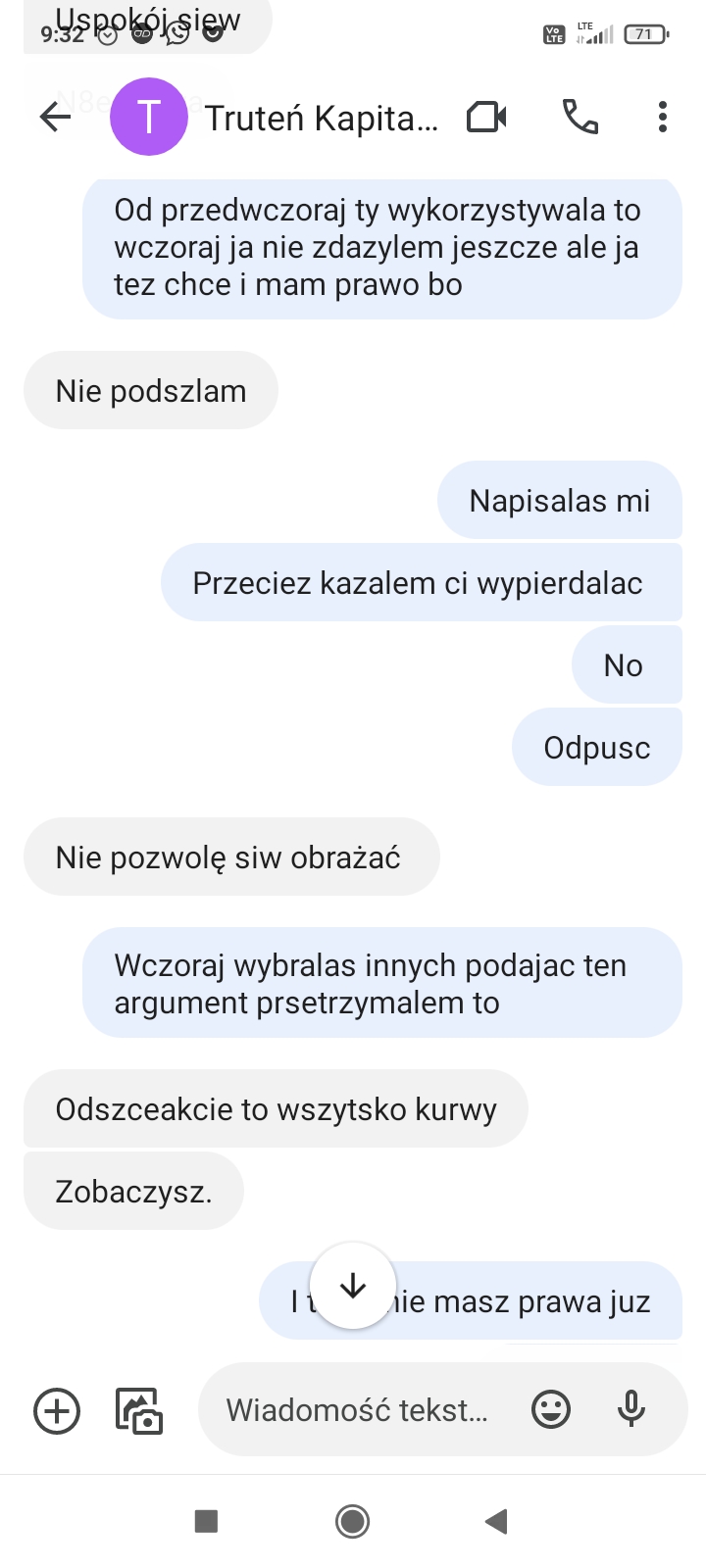 Agresywna rozmowa - kolejny zrzut